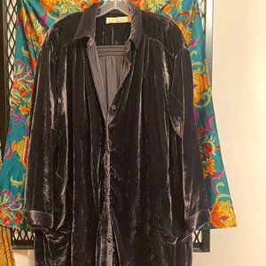 Free People Lux Velvet Shirt Dress
